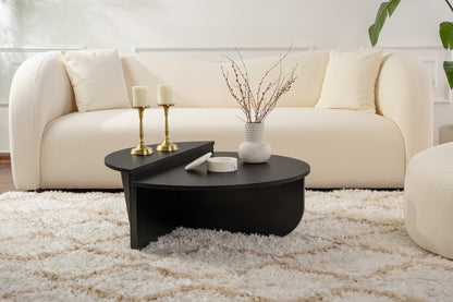 Τραπεζάκι Σαλονιού Wood Μαύρο 90 x 60 x 30 εκ GR563NRD1902