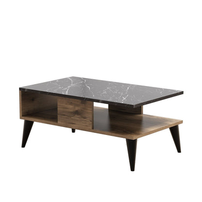 Τραπεζάκι Σαλονιού Καρυδί - Marble 90 x 54 x 39,6 εκ GR566BMS2501