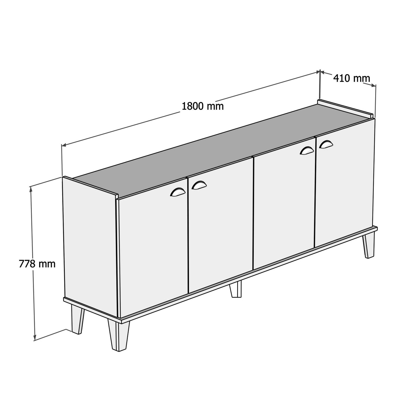 Μπουφές Δρυς
Μάρμαρο 180x41x77,8cm | 566BMS2603
