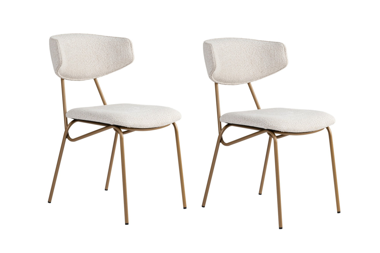 Καρέκλες Τραπεζαρίας - Σετ 2 Τεμαχίων - Λευκό / Gold | 566WYL1140