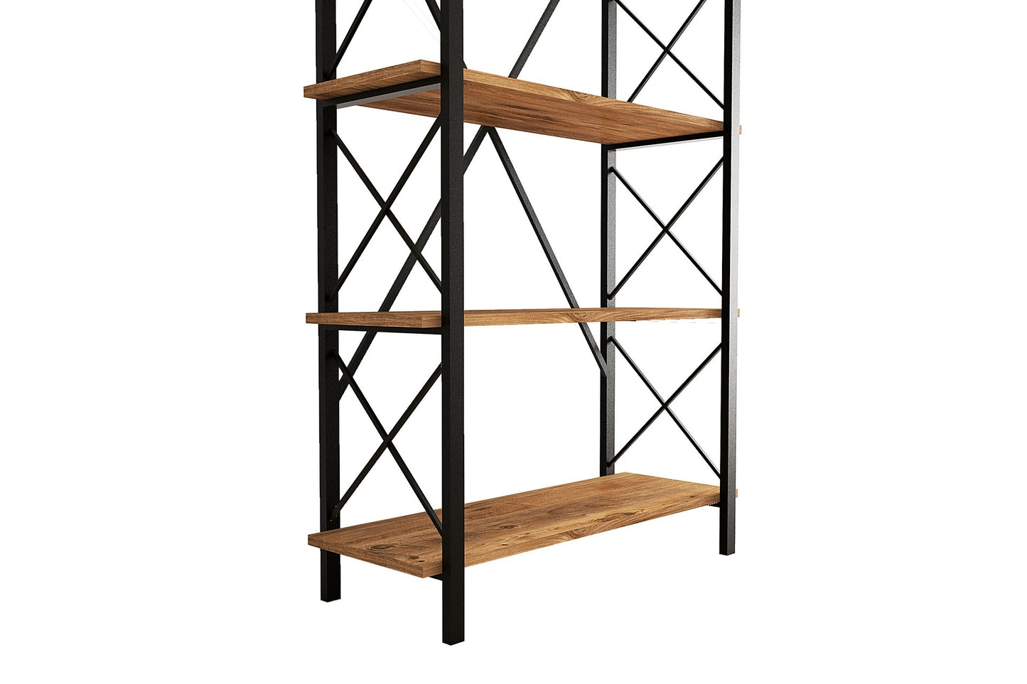 Βιβλιοθήκη 90 × 33,5 × 180 εκ. Atlantic Pine Μαύρο GR570VLT1113