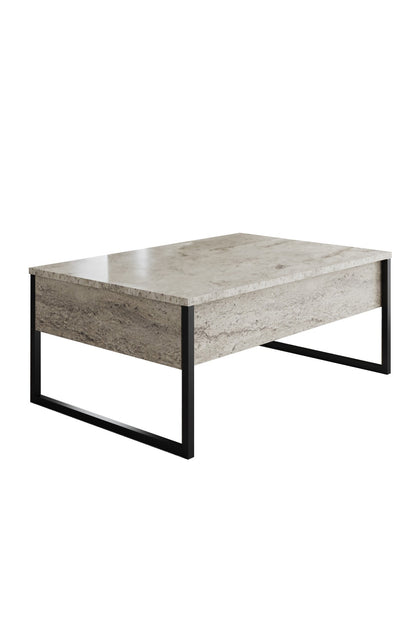 Τραπεζάκι Σαλονιού Travertine - Μαύρο 90 x 60 x 40 εκ GR618BLY1353