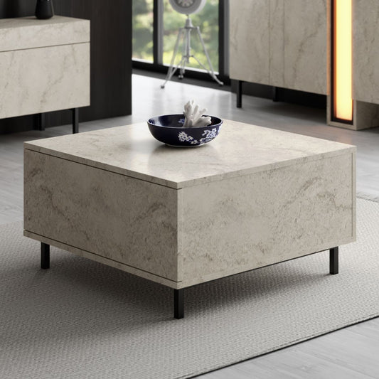 Τραπεζάκι Σαλονιού Travertine 75 x 75 x 40 εκ GR618BLY1362