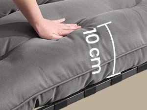 Σετ Επίπλων Κήπου 3 τεμαχίων 2 Καρέκλες Πολυθρόνες με Αδιάβροχα Χοντρά Μαξιλάρια 1 Τραπεζάκι για Βεράντα Μπαλκόνι  GG-F039GZ01