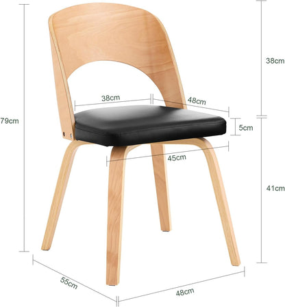 Ξύλινη Καρέκλα Κουζίνας Τραπεζαρίας με πλάτη Καρέκλες Τραπεζαρίας Καρέκλα Γραφείου ύψος καθίσματος 41 εκ B0-DT8W251X