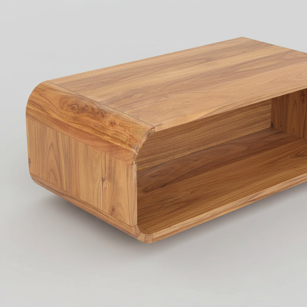 Τραπεζάκι Σαλονιού Μασίφ Ξύλο Ακακία Μελί Χρώμα 90 x 50 x 30 εκ Coffee Τραπέζι 1289651