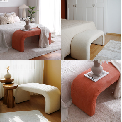 Ταμπουρέ Σαλονιού Παγκάκι Υπνοδωματίου σε 2 Χρωματισμούς 106x46 εκ 383EVN1120