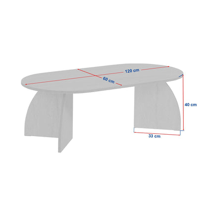 Τραπεζάκι Σαλονιού Venezia Καρυδί 120 x 60 x 40 εκ GR632NRD1101