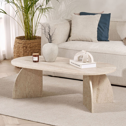 Τραπεζάκι Σαλονιού Travertine 120 x 60 x 40 εκ GR632NRD1102