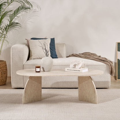 Τραπεζάκι Σαλονιού Travertine 120 x 60 x 40 εκ GR632NRD1102