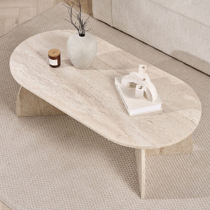 Τραπεζάκι Σαλονιού Travertine 120 x 60 x 40 εκ GR632NRD1102