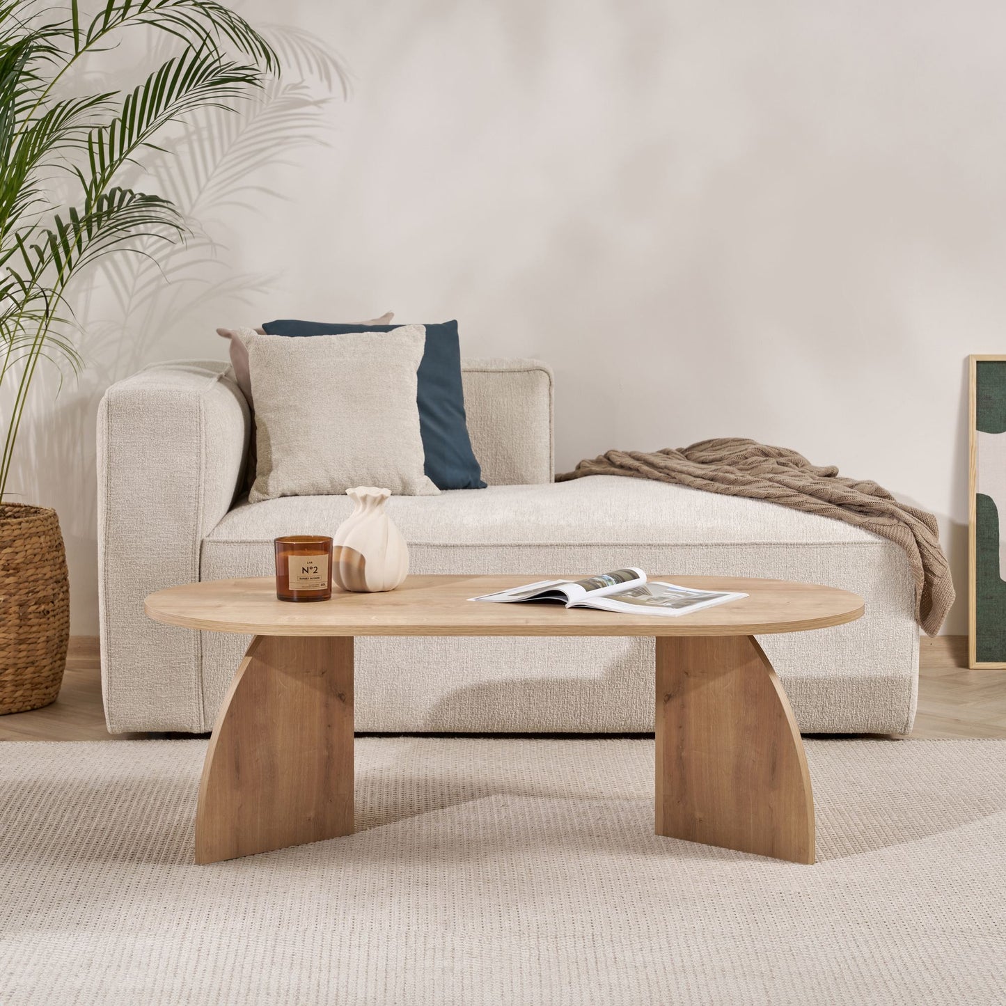 Τραπεζάκι Σαλονιού Τραπέζι Καθιστικού Οβάλ 120x40x60 εκ σε 4 Χρωματισμούς 632NRD1103