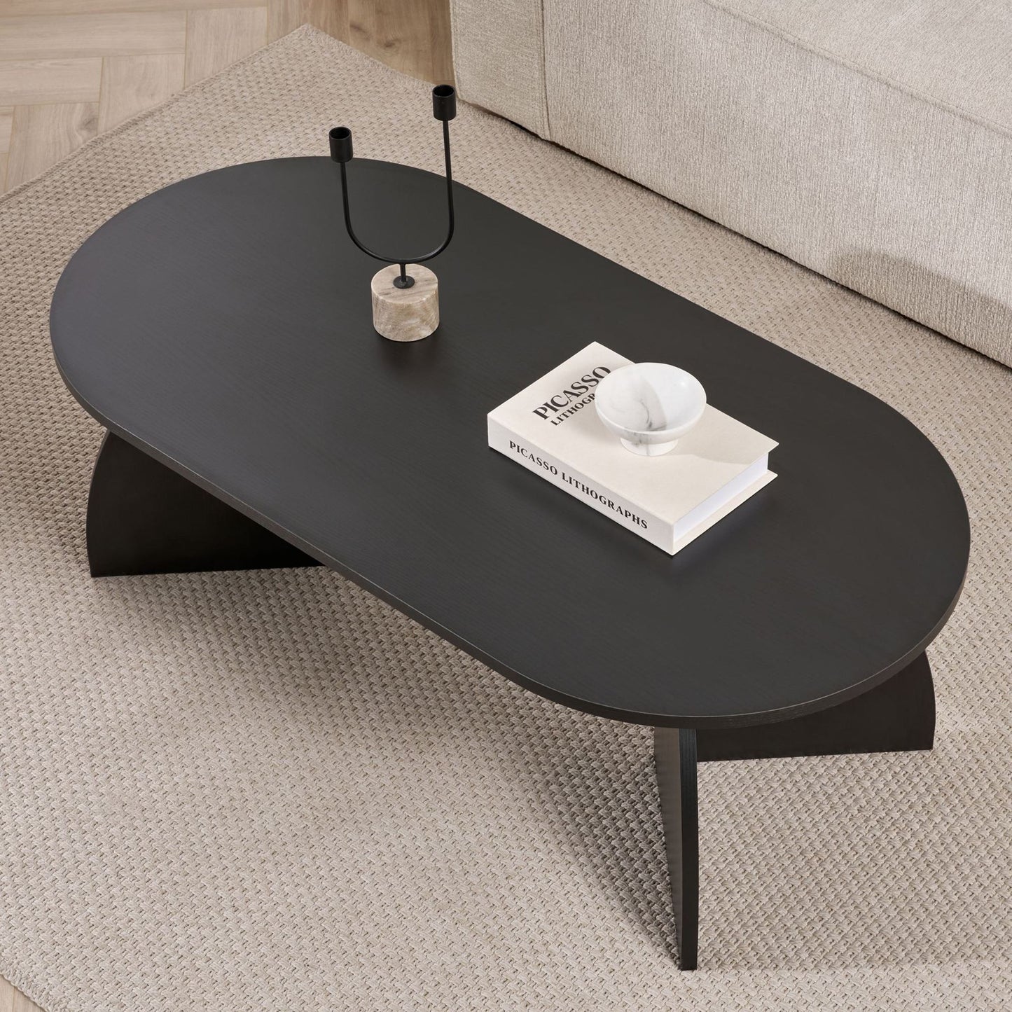 Τραπεζάκι Σαλονιού Wood Μαύρο 120 x 60 x 40 εκ GR632NRD1104