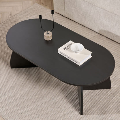 Τραπεζάκι Σαλονιού Wood Μαύρο 120 x 60 x 40 εκ GR632NRD1104
