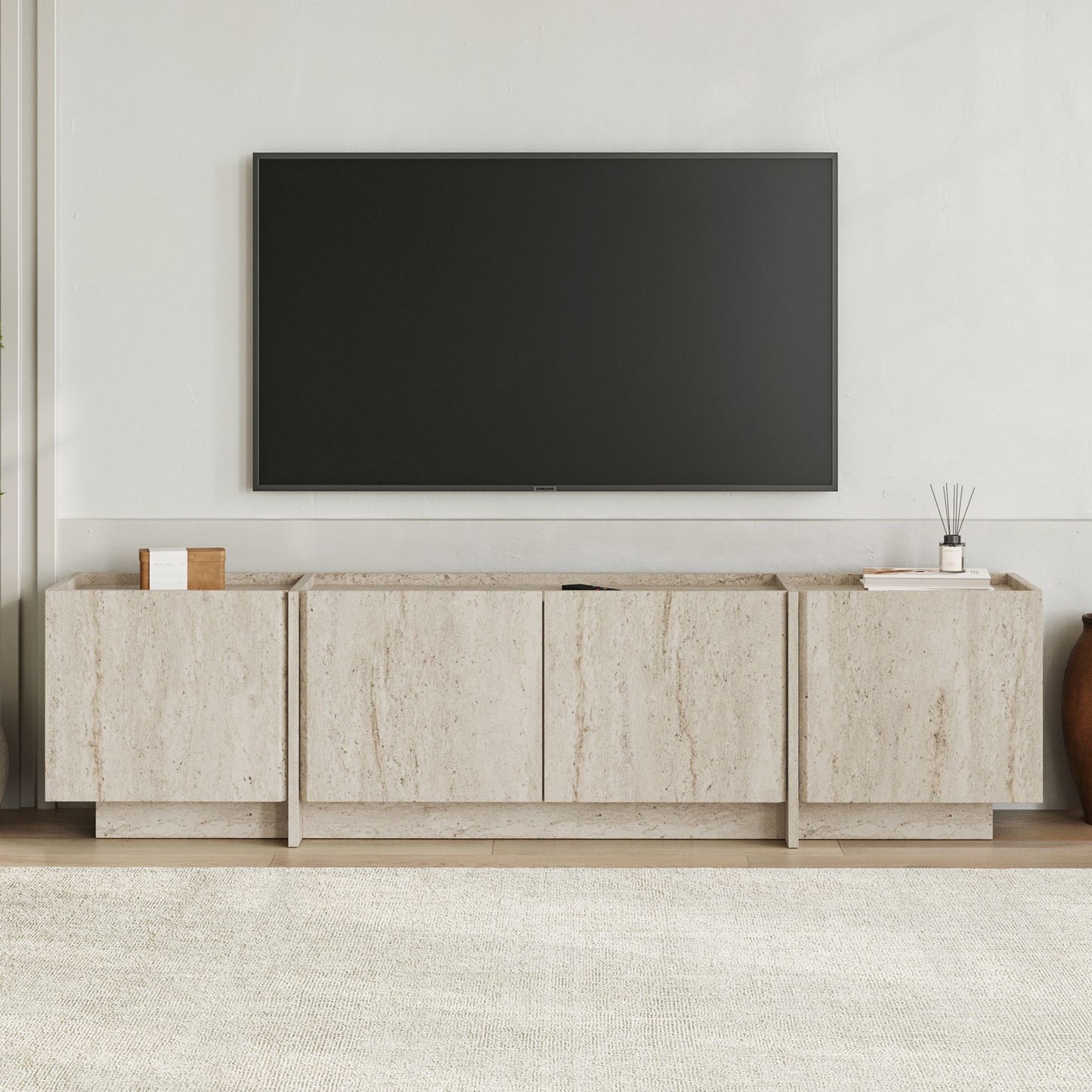 Έπιπλο Τηλεόρασης TV Βάση Σύνθεση Travertine | 632NRD1107