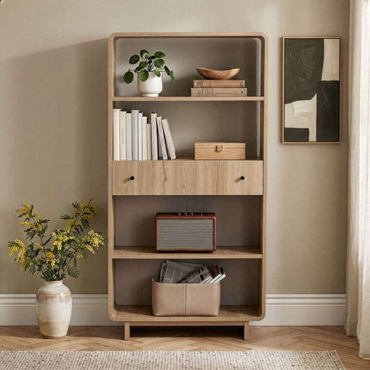 Βιβλιοθήκη Δρυς 78x153x34 εκ 632NRD1119