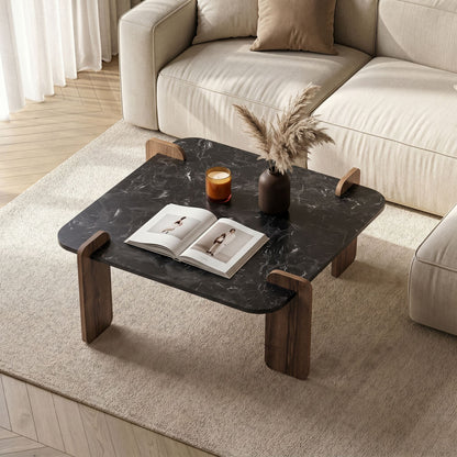 Τραπεζάκι Σαλονιού Lotus Καρυδιά 117 x 35 x 117 εκ. 632NRD1126