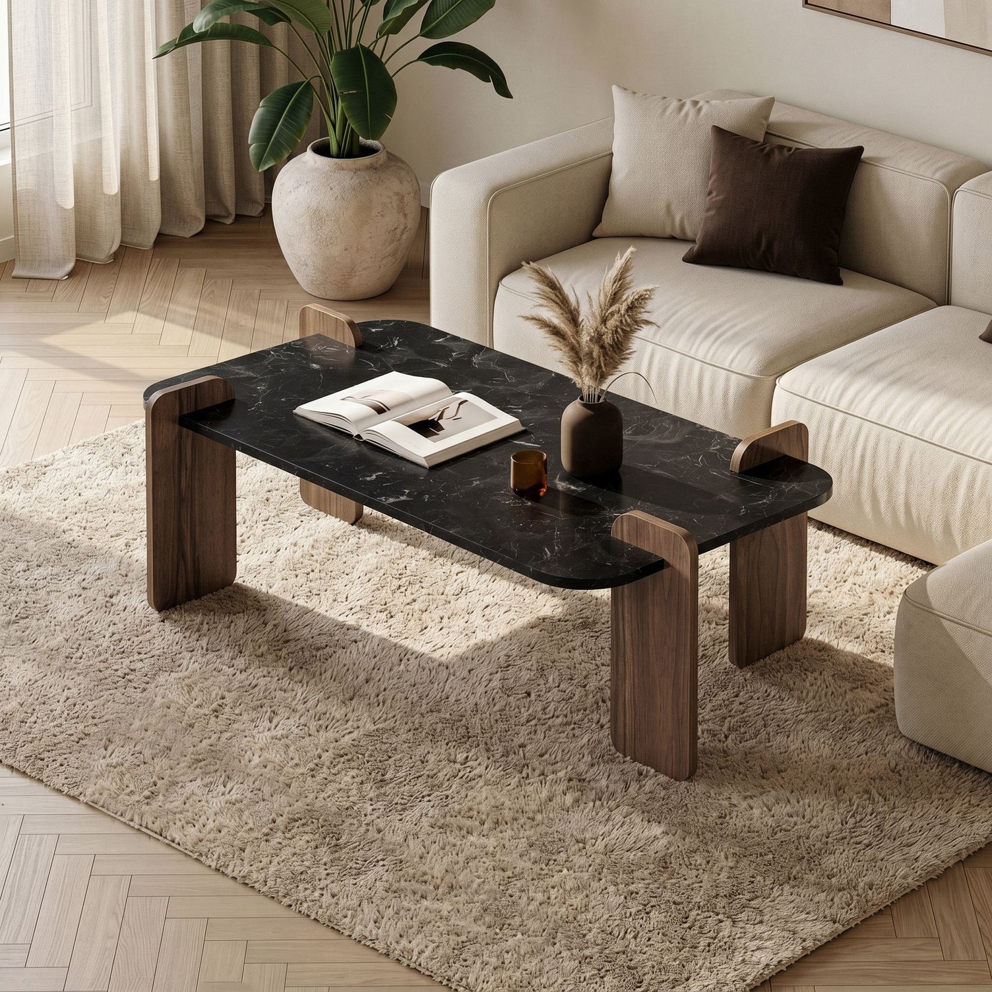 Τραπεζάκι Σαλονιού Lotus Καρυδιά 147 x 35 x 87 εκ. 632NRD1131
