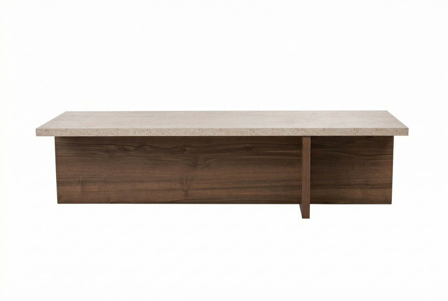 Τραπεζάκι Σαλονιού Travertine - Milano Καρυδί 120 x 45 x 30 εκ GR632NRD1139