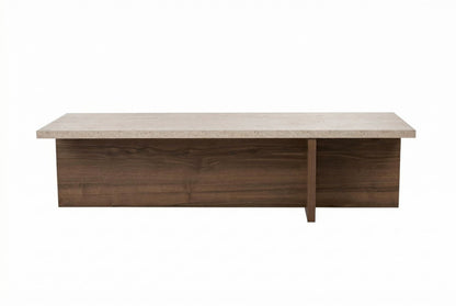 Τραπεζάκι Σαλονιού Travertine - Milano Καρυδί 120 x 45 x 30 εκ GR632NRD1139