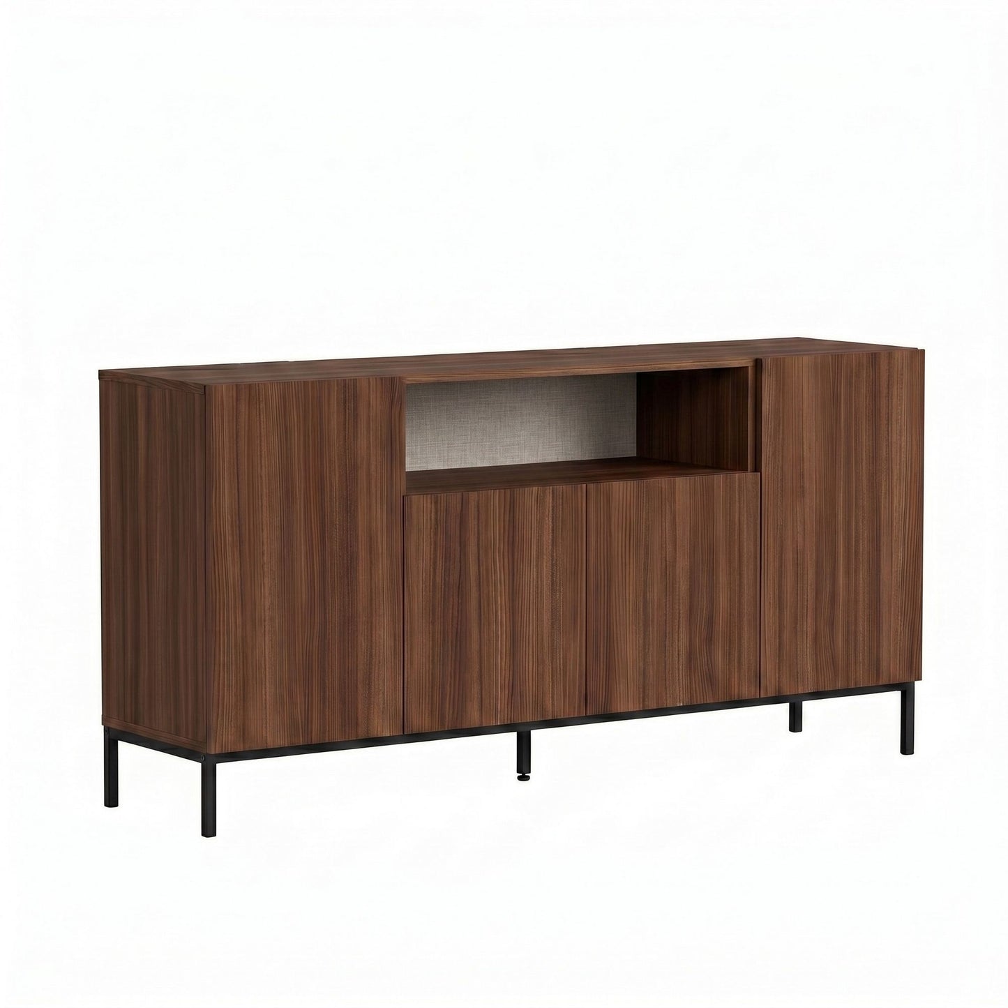Κονσόλα Μπουφές 160x80x40 εκ Καρυδί Milano / Μαύρο 632NRD1150