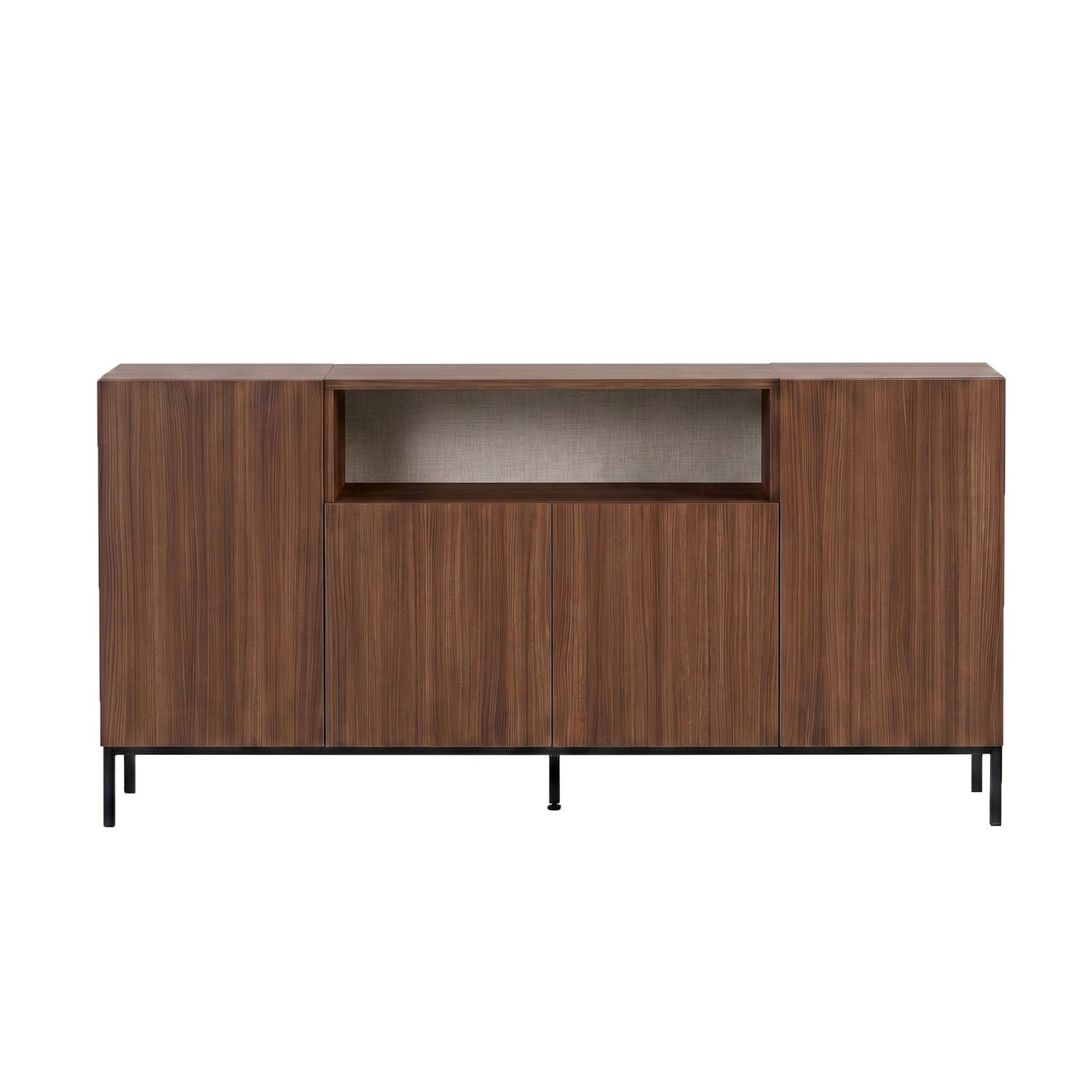 Κονσόλα Μπουφές 160x80x40 εκ Καρυδί Milano / Μαύρο 632NRD1150