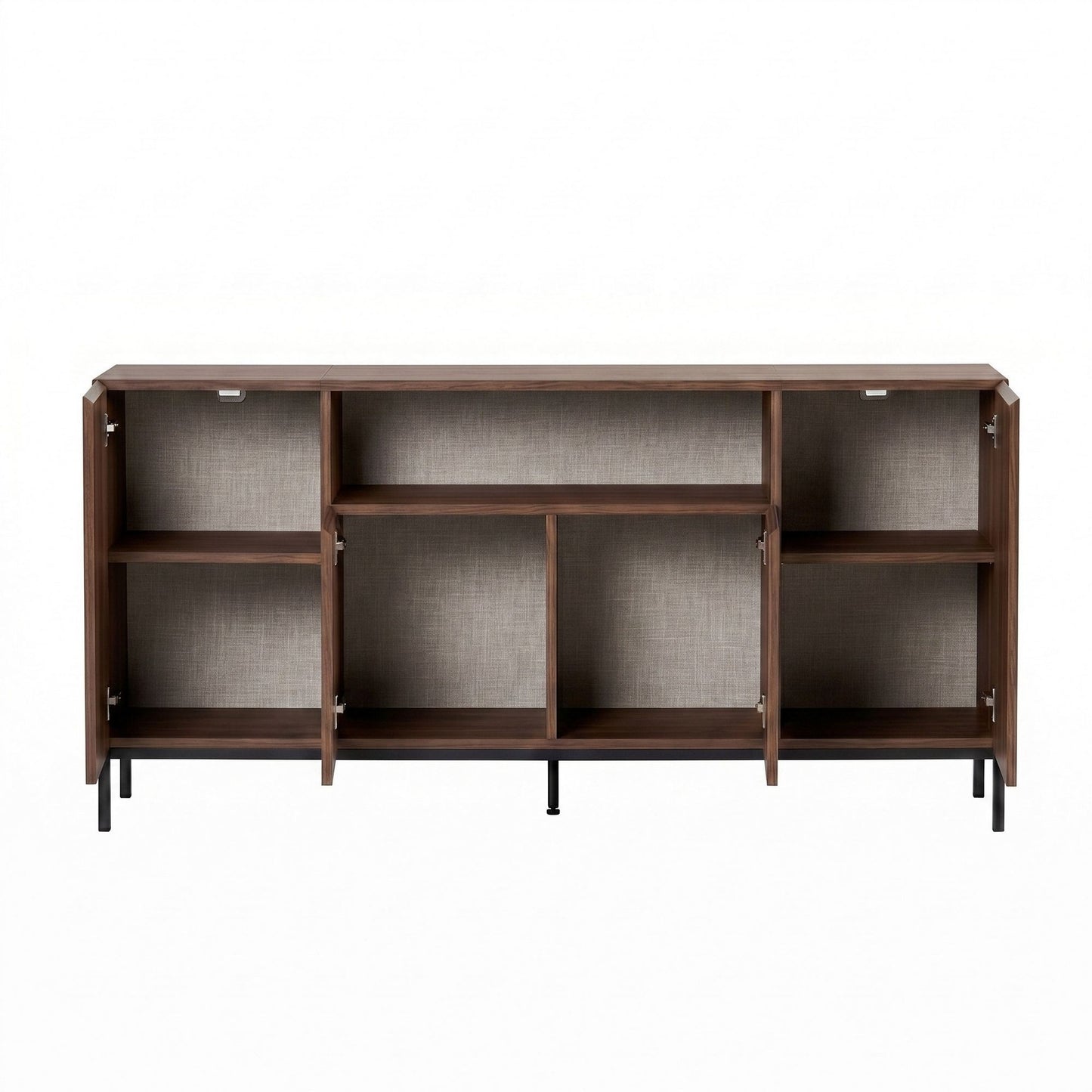 Κονσόλα Μπουφές 160x80x40 εκ Καρυδί Milano / Μαύρο 632NRD1150