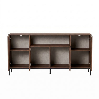 Κονσόλα Μπουφές 160x80x40 εκ Καρυδί Milano / Μαύρο 632NRD1150