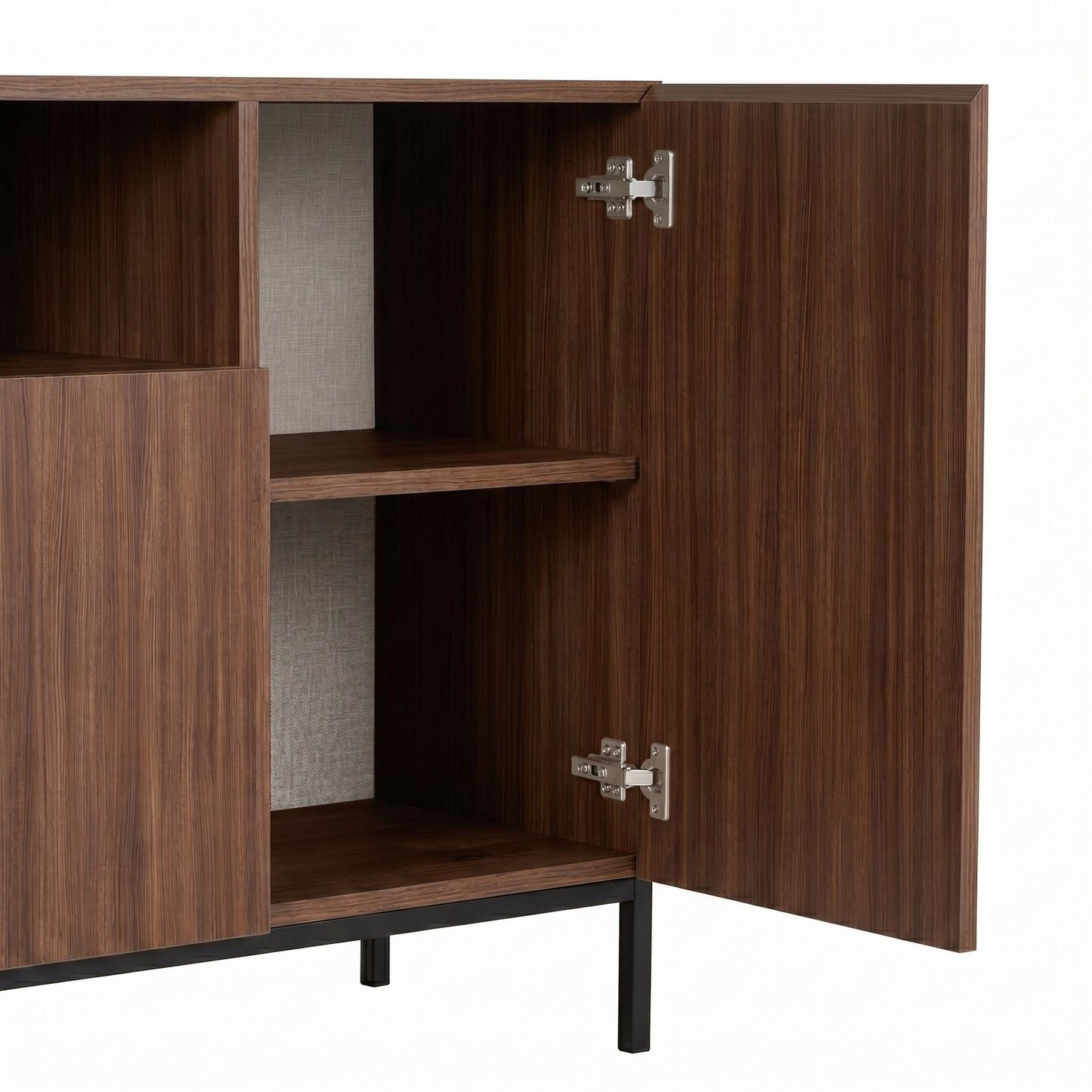 Κονσόλα Μπουφές 160x80x40 εκ Καρυδί Milano / Μαύρο 632NRD1150