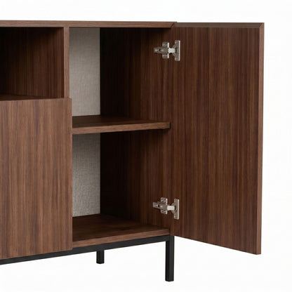 Κονσόλα Μπουφές 160x80x40 εκ Καρυδί Milano / Μαύρο 632NRD1150