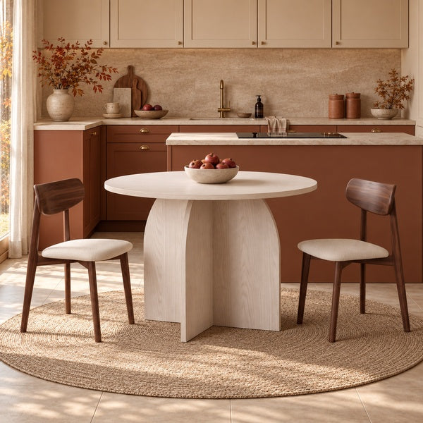 Ροτόντα Τραπέζι Τραπεζαρίας Στρόγγυλο Τραπέζι Κουζίνας Δρυς 110 εκ 632NRD1249