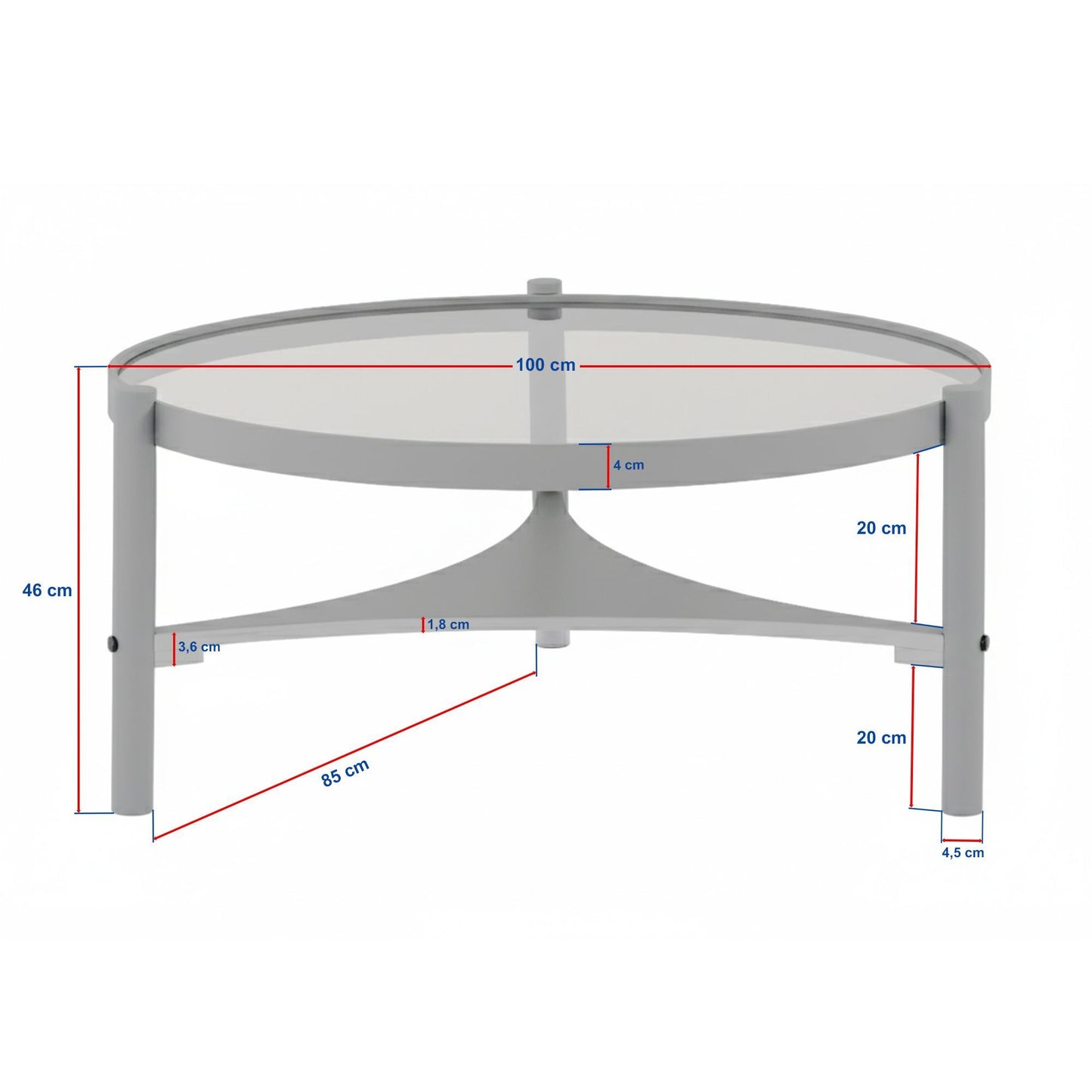 Τραπεζάκι Σαλονιού Δρυς 100 x 100 x 46 εκ GR643MRL1111