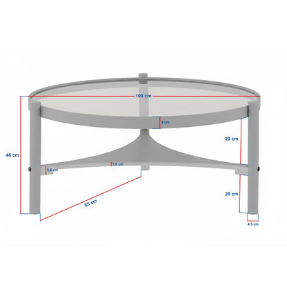 Τραπεζάκι Σαλονιού Καρυδί 100 x 100 x 46 εκ GR643MRL1112