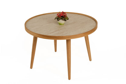 Τραπεζάκι Σαλονιού Δρυς Τραβερτίνη 80 x 48 x 80 εκ. 643MRL1164
