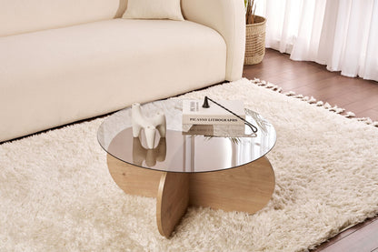 Τραπεζάκι Σαλονιού Δρυς Sapphire - Καπνιστό 75 x 75 x 35 εκ GR668NRD1102