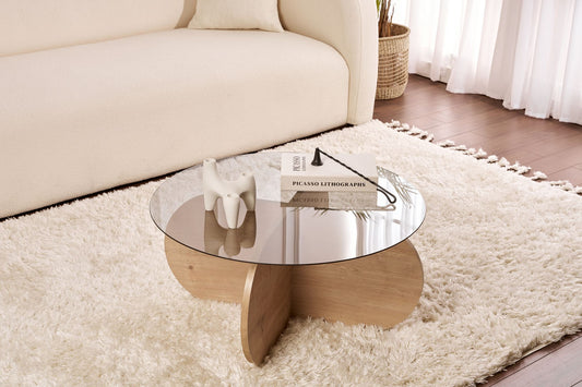 Τραπεζάκι Σαλονιού Δρυς Sapphire - Καπνιστό 75 x 75 x 35 εκ GR668NRD1102