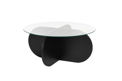 Τραπεζάκι Σαλονιού Wood Μαύρο - Καπνιστό 75 x 75 x 35 εκ GR668NRD1104