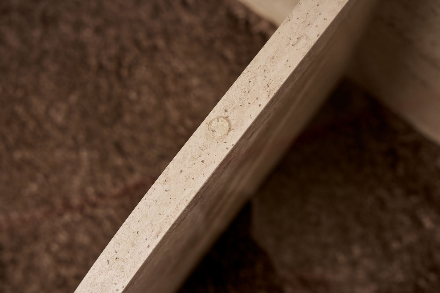 Τραπεζάκι Σαλονιού Travertine - Διάφανο 75 x 75 x 35 εκ GR668NRD1106