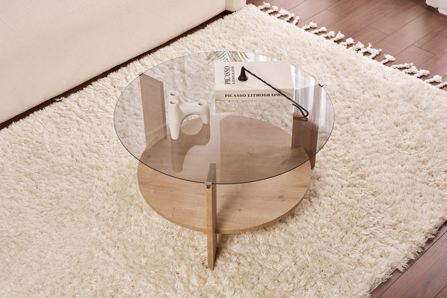 Τραπεζάκι Σαλονιού Δρυς Sapphire - Καπνιστό 75 x 75 x 40 εκ GR668NRD1108