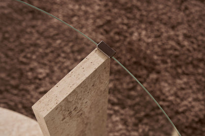 Τραπεζάκι Σαλονιού Travertine - Διάφανο 75 x 75 x 40 εκ GR668NRD1112