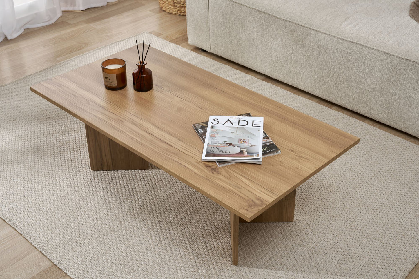 Τραπεζάκι Σαλονιού Δρυς 119 x 60 x 40 εκ GR668NRD1113