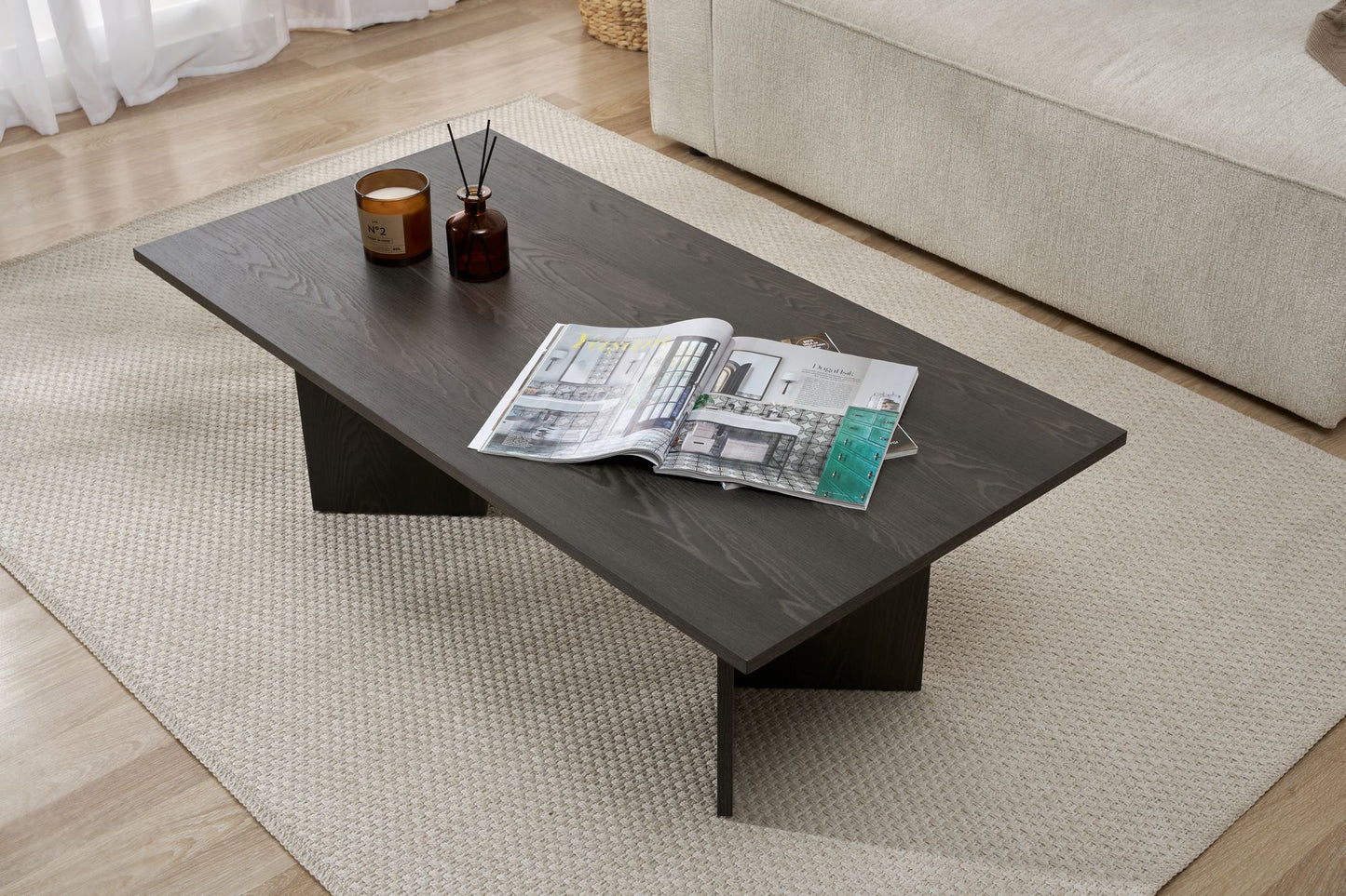 Τραπεζάκι Σαλονιού Lumiere Μαύρο 119 x 60 x 40 εκ GR668NRD1115