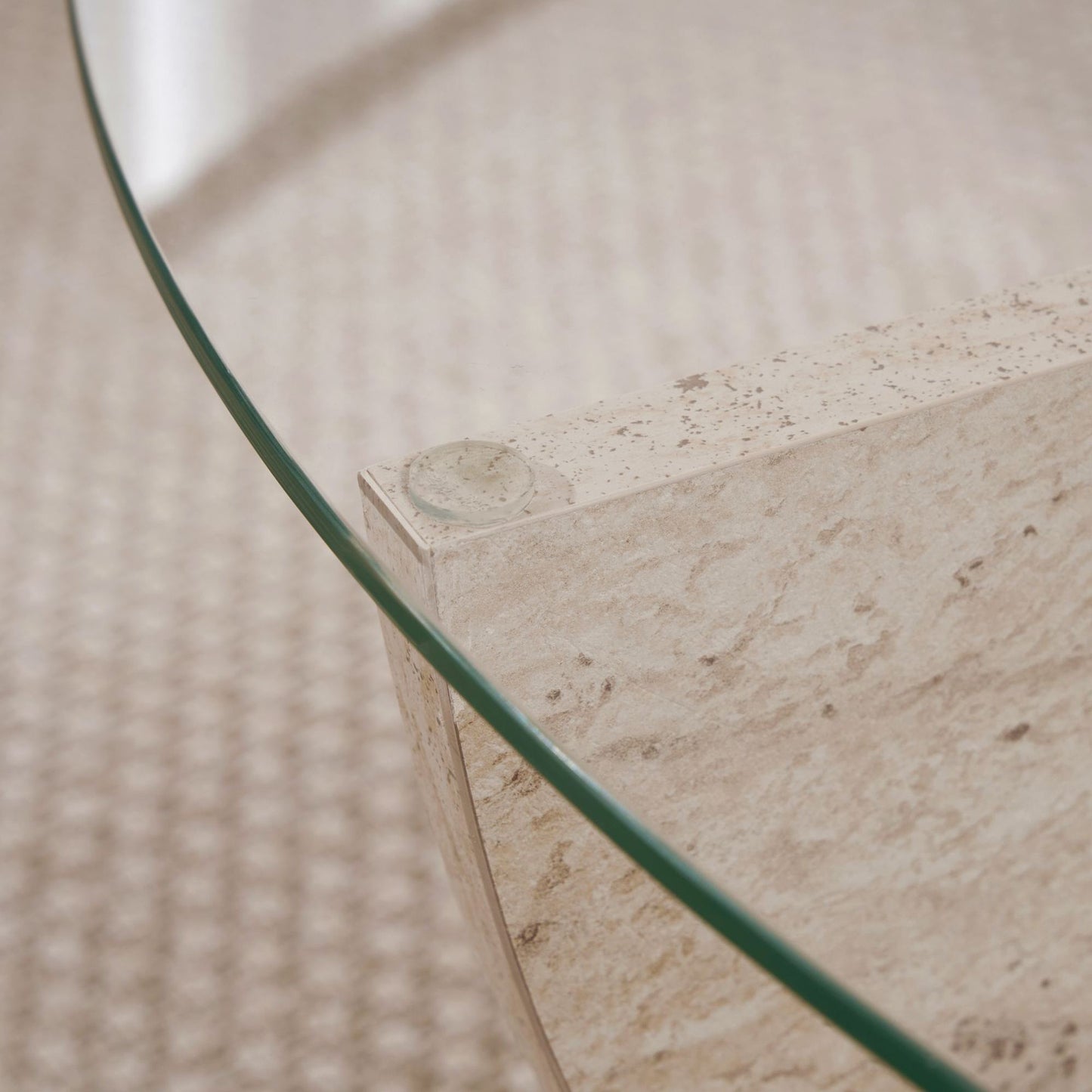 Τραπεζάκι Σαλονιού Travertine 90 x 90 x 30 εκ GR668NRD1125