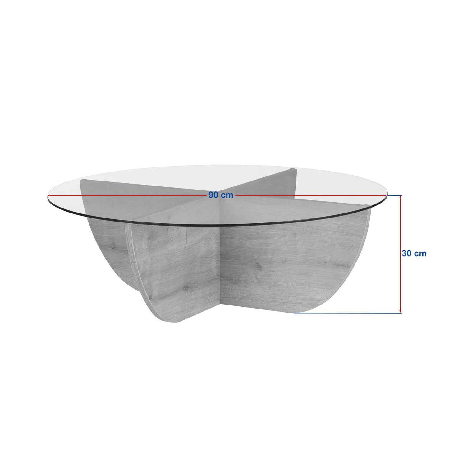 Τραπεζάκι Σαλονιού Travertine 90 x 90 x 30 εκ GR668NRD1125