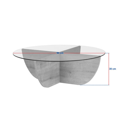 Τραπεζάκι Σαλονιού Travertine 90 x 90 x 30 εκ GR668NRD1125