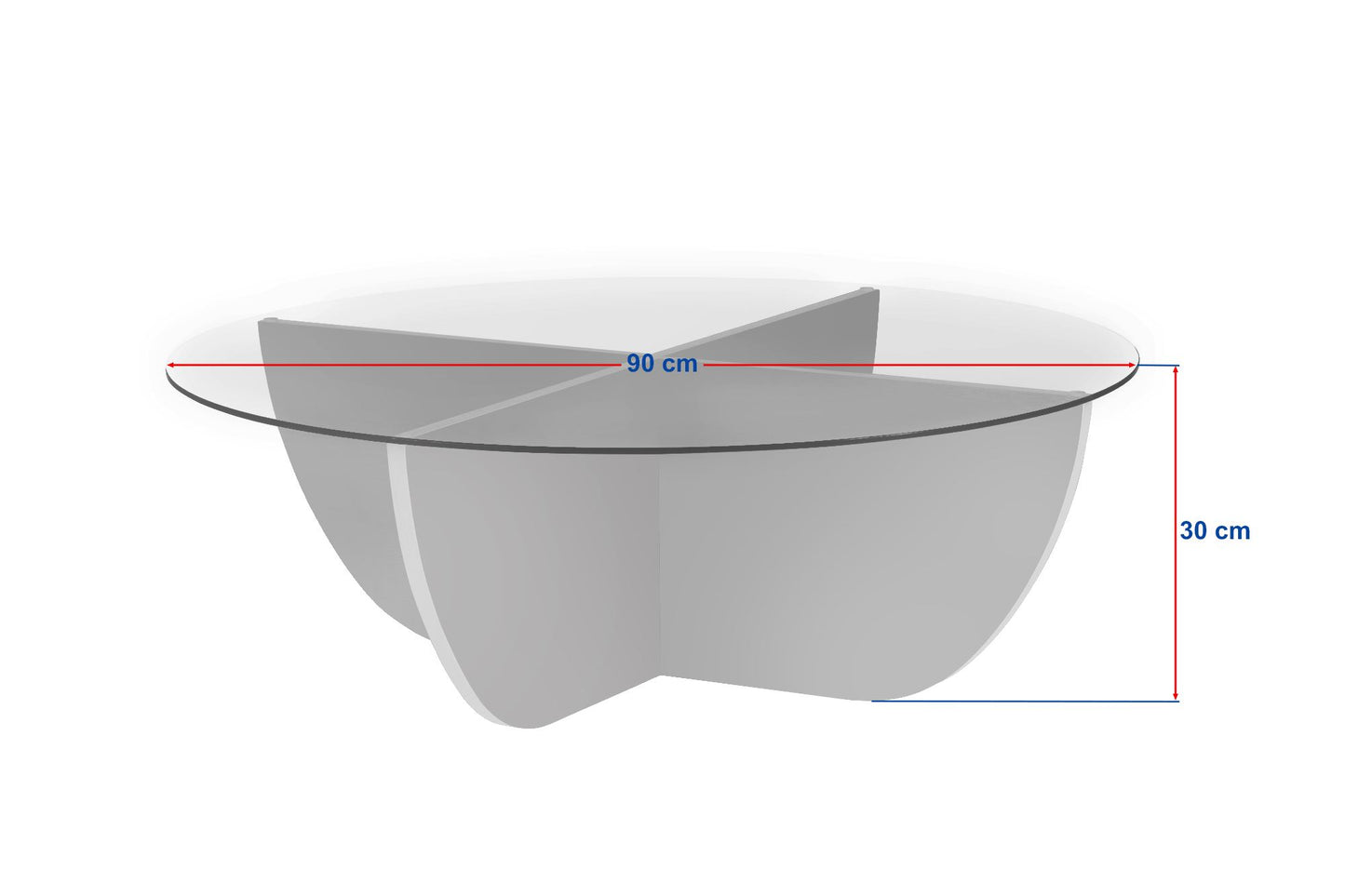 Τραπεζάκι Σαλονιού Δρυς Sapphire 90 x 90 x 30 εκ GR668NRD1126