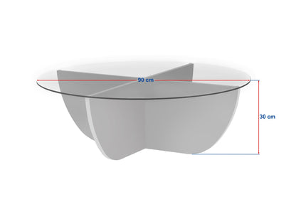 Τραπεζάκι Σαλονιού Δρυς Sapphire 90 x 90 x 30 εκ GR668NRD1126