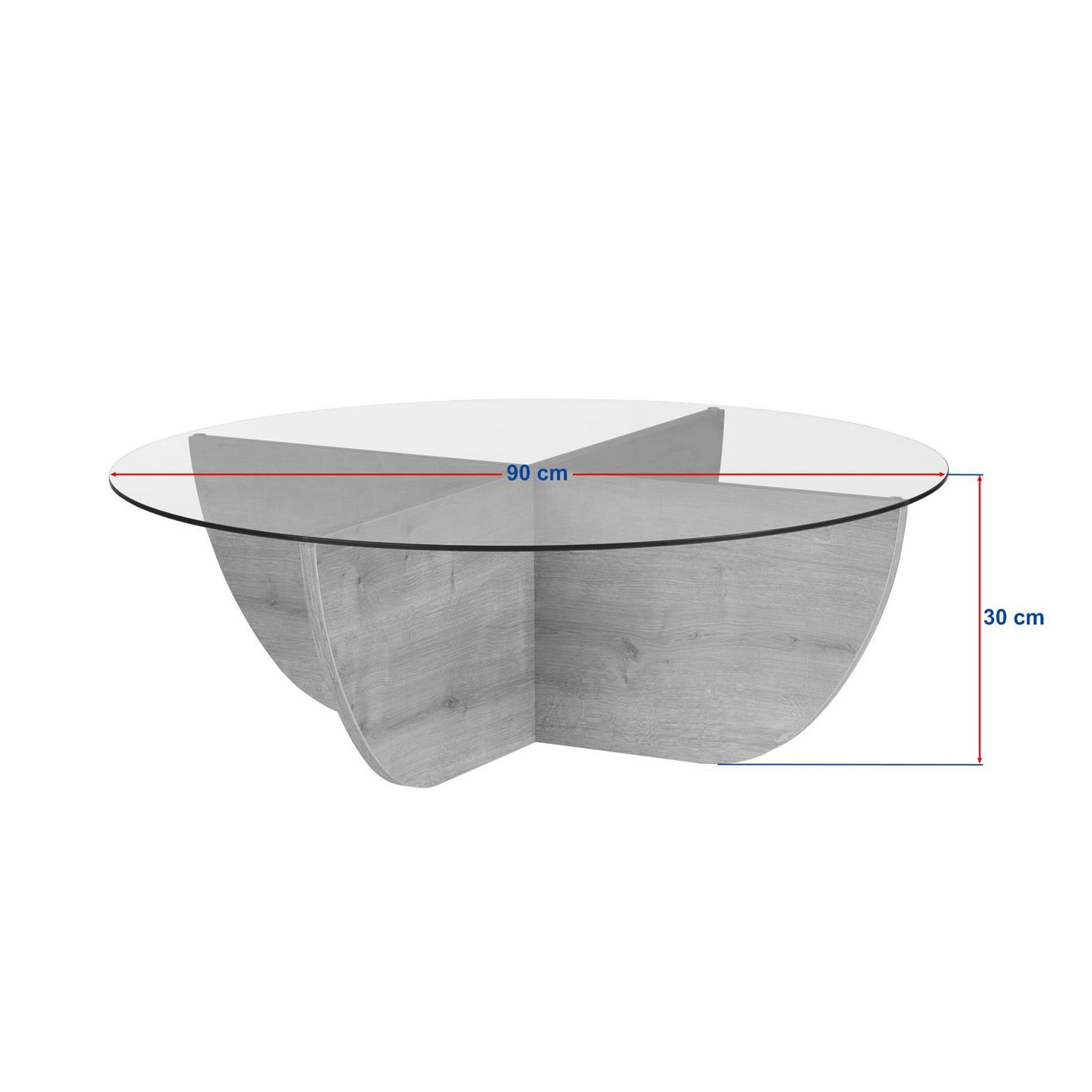 Τραπεζάκι Σαλονιού Venezia Καρυδί 90 x 90 x 30 εκ GR668NRD1127