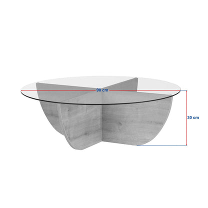 Τραπεζάκι Σαλονιού Venezia Καρυδί 90 x 90 x 30 εκ GR668NRD1127