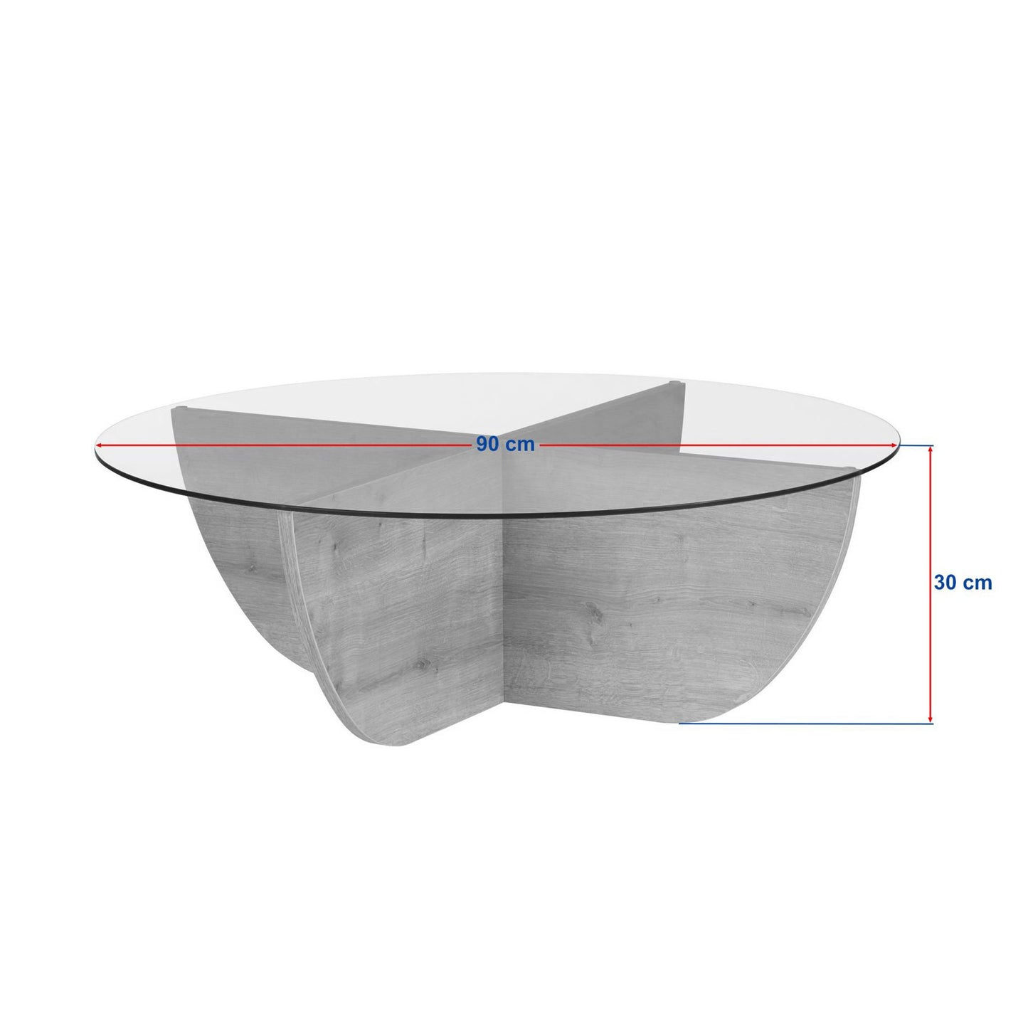 Τραπεζάκι Σαλονιού Wood Μαύρο 90 x 90 x 30 εκ GR668NRD1128